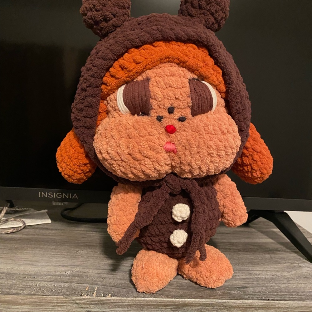 Brown and Orange Plush Toy